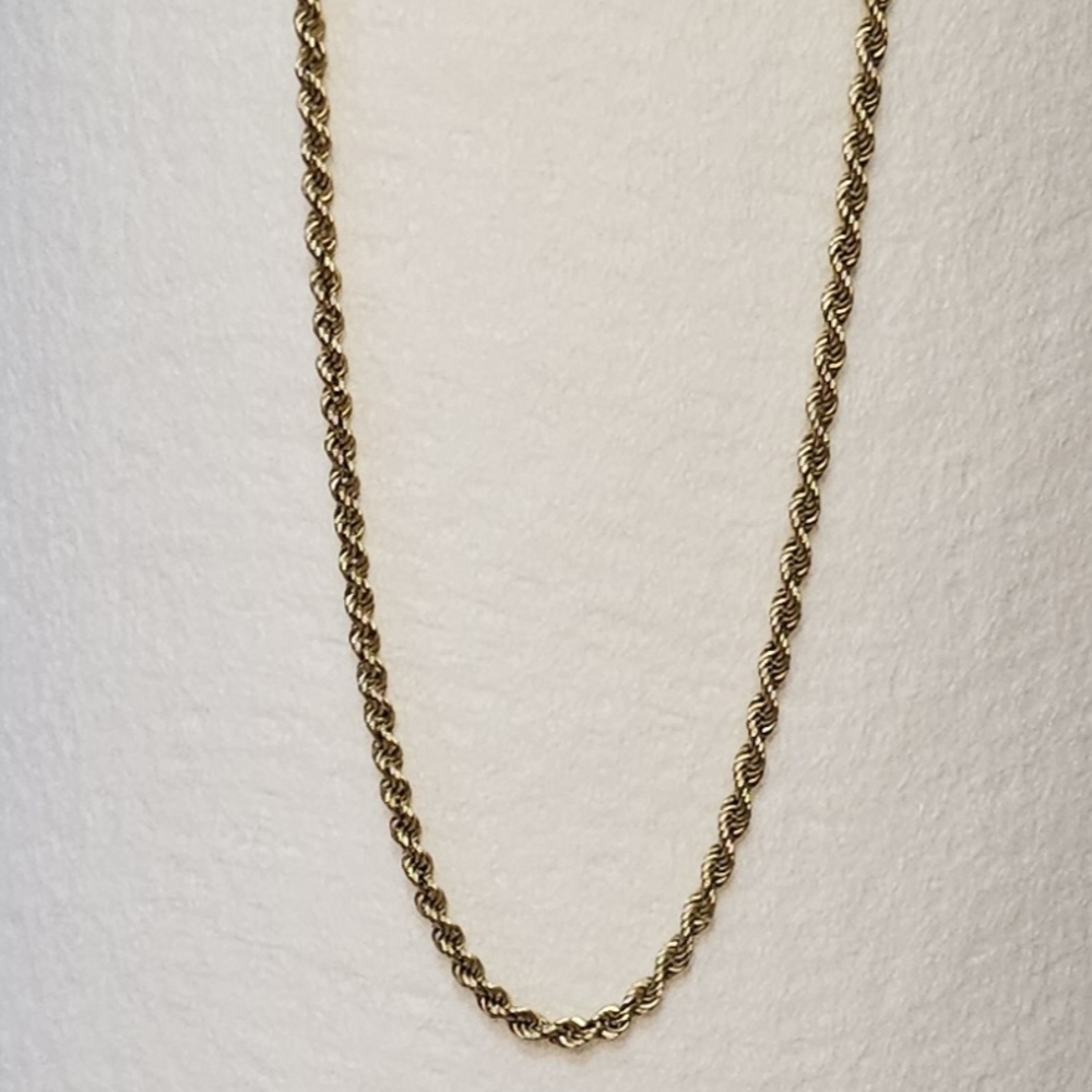 14k Gold - 16 Inch - Rope Chain Necklace
